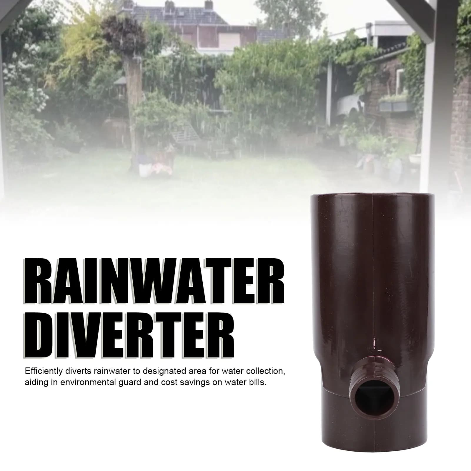 Système de collecte d'eau de pluie, installation facile, déviateur d'eau de pluie polyvalent et efficace, professionnel, réutilisable pour l'irrigation