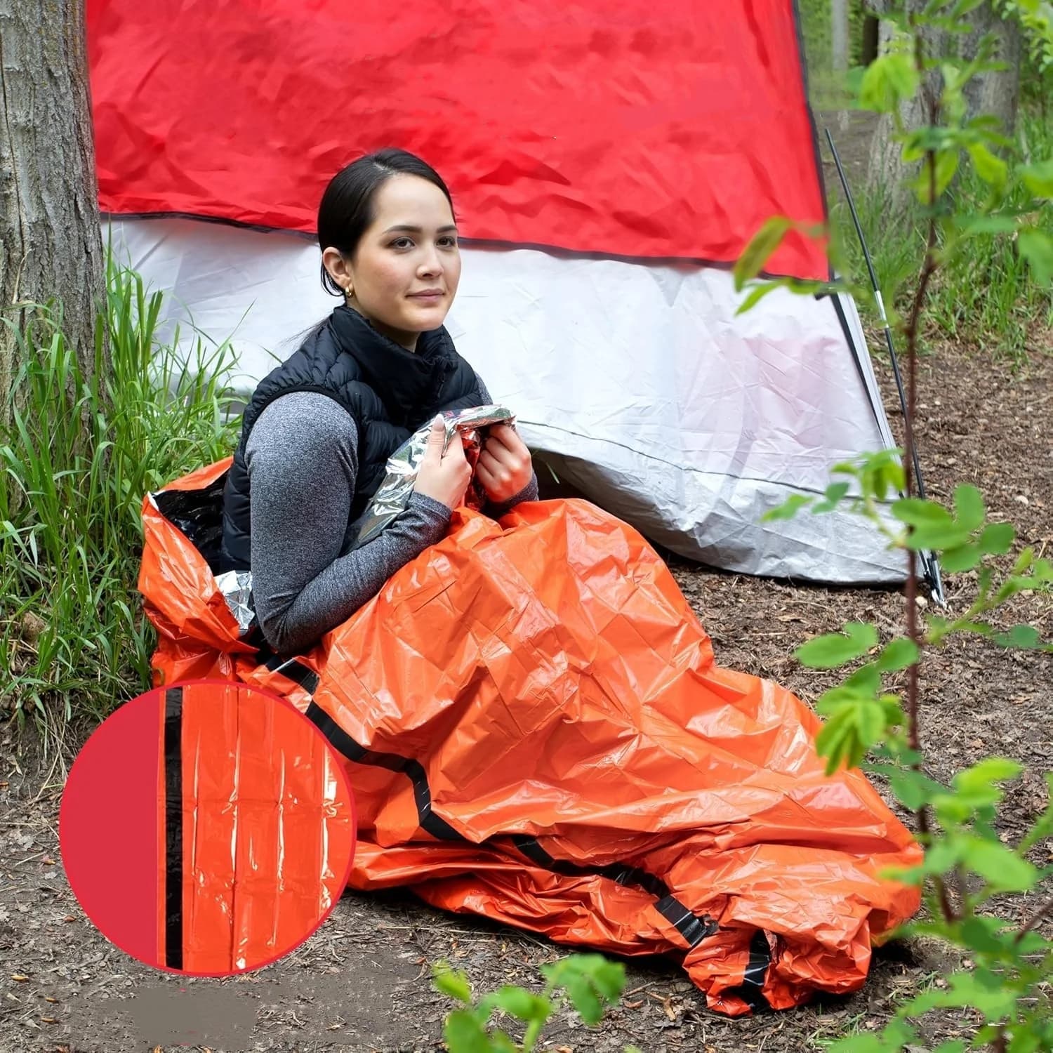 Poncho de pluie d'urgence, couverture thermique, résistant aux intempéries, équipement de Camping de survie en plein air, Gadgets de survie