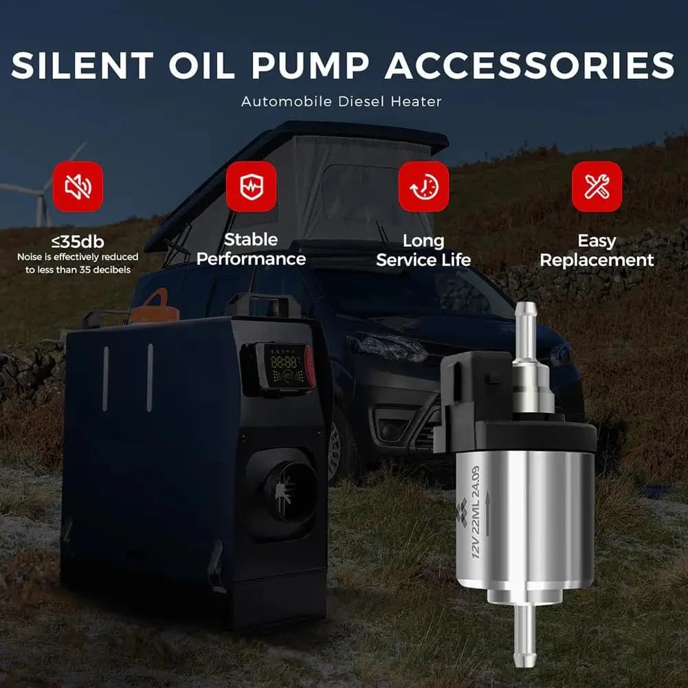 Pompe à carburant pour chauffage d'appoint 12V, 22ML, pompe à huile à très faible bruit pour Webasto, Eberspacher, accessoires de chauffage de voiture
