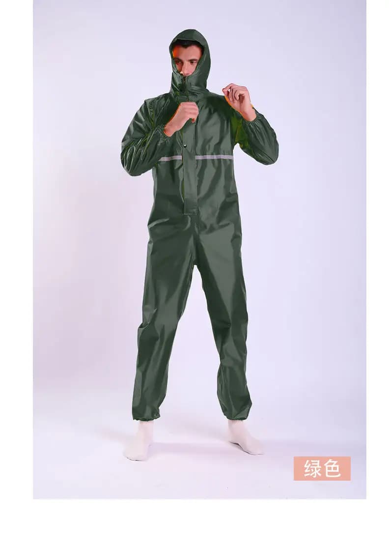 Salopette une pièce anti-poussière pour hommes, imperméable à capuche, imperméable, antistatique, sans poussière, vêtements de protection