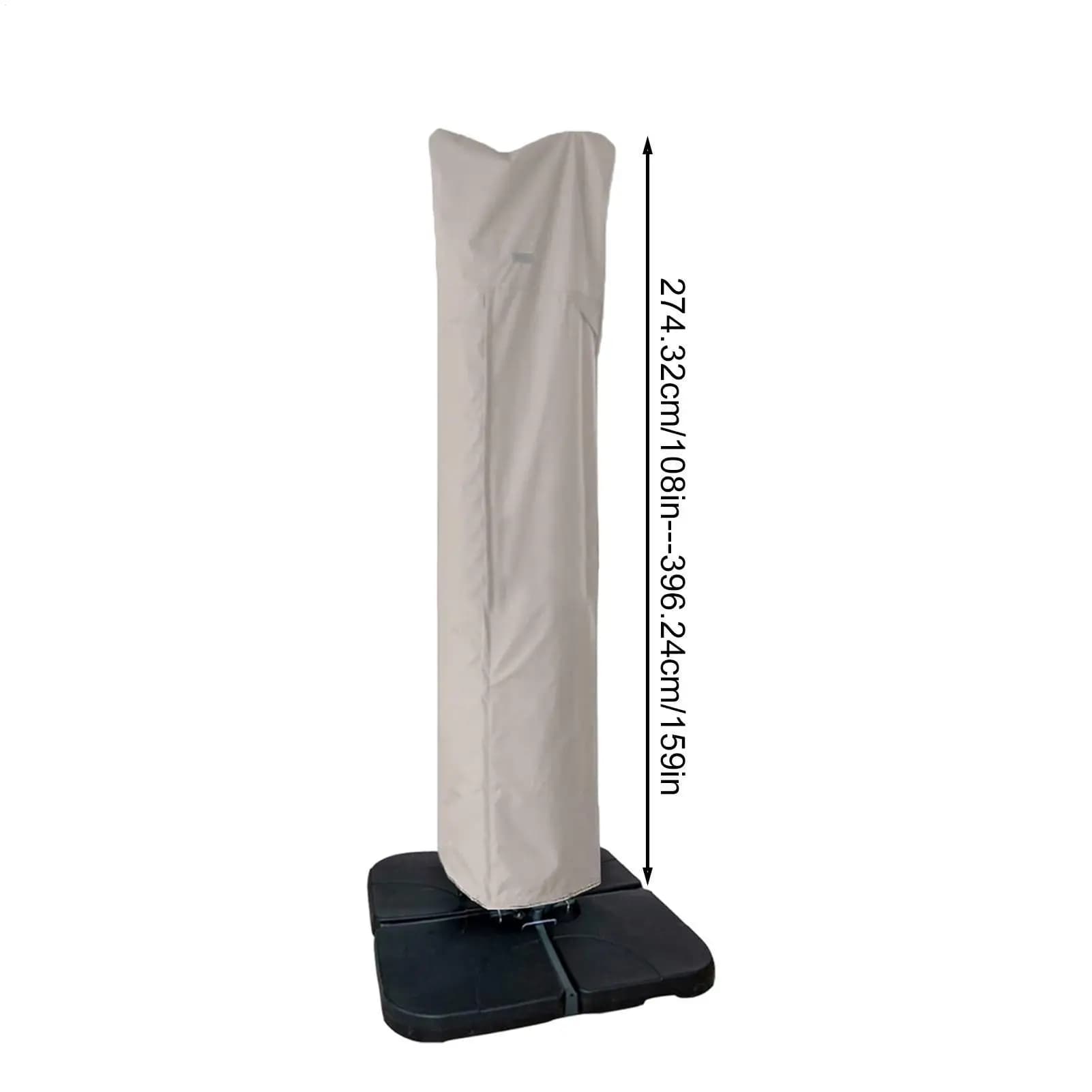 Housse de parasol cantilever imperméable avec fermeture éclair