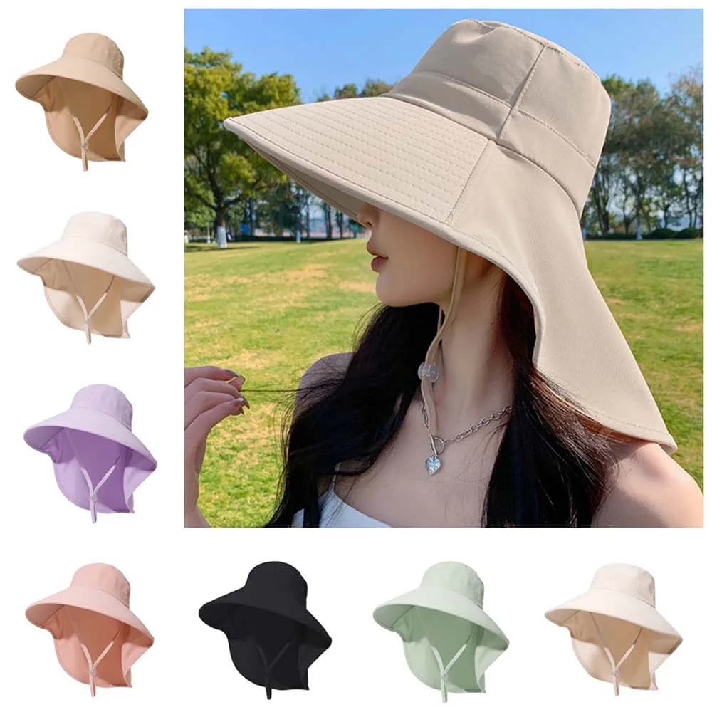 Chapeaux de randonnée pour femmes, chapeau de pêcheur à large bord avec rabat de cou, chapeau bob à large bord, casquette à visière, voile, chapeau de pêche Panama, chapeau de sport