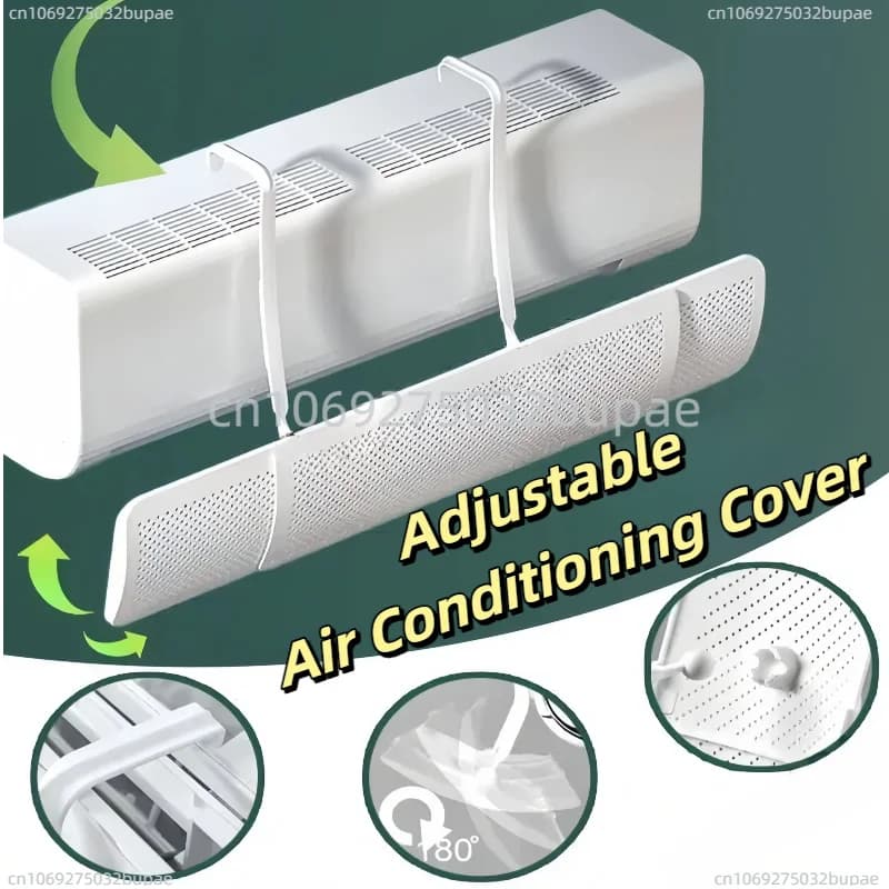 Déflecteur de climatisation anti-courant d'air direct, extensible et réglable, avec guide de vent et protection anti-poussière pour sortie d'air