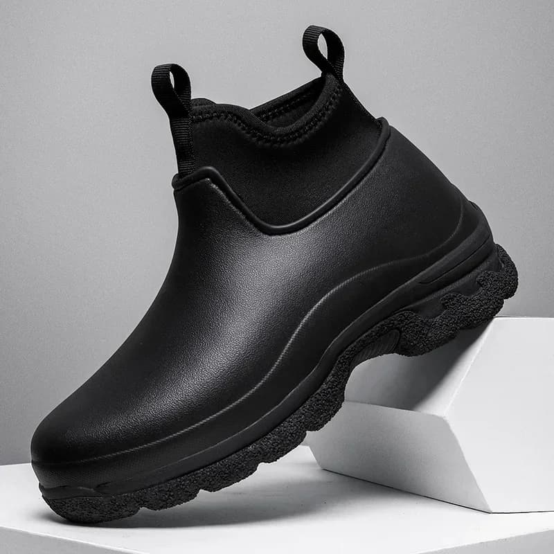 Chaussures de pluie pour hommes, chaussures de chef à l'offre elles optiques, chaussures de sport montantes, chaussures de randonnée décontractées, bottes courtes coordonnantes imperméables, vêtements