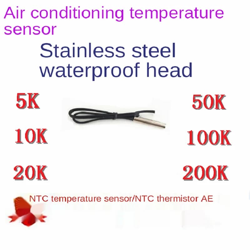 Sonde de température pour climatiseur 5k 10K 15k 20k 25K 50K 100k 150k 200k, sonde de chauffe-eau él