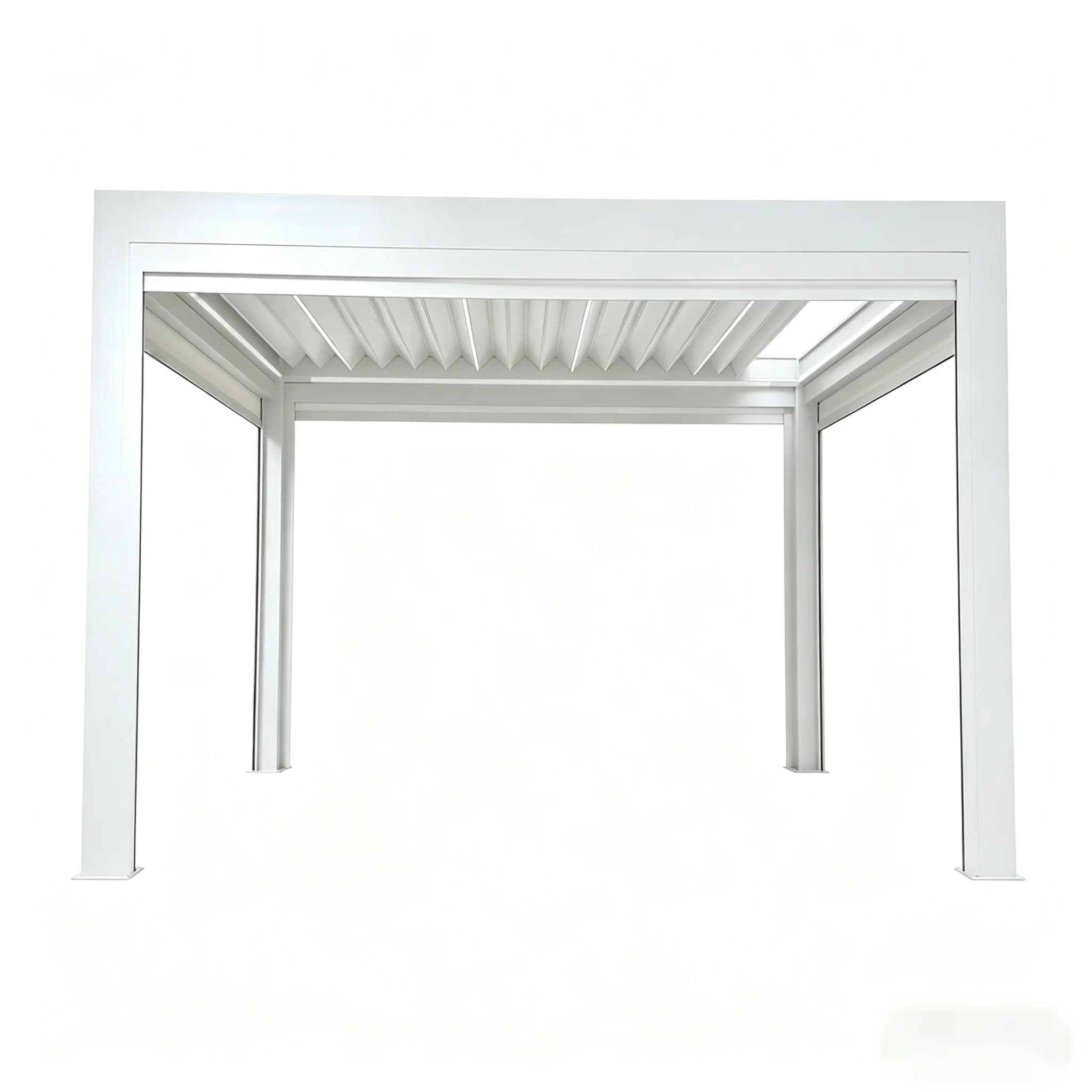 Pergola rétractable, aluminium robuste, électrique, toit à lames orientables imperméable, abri de pa