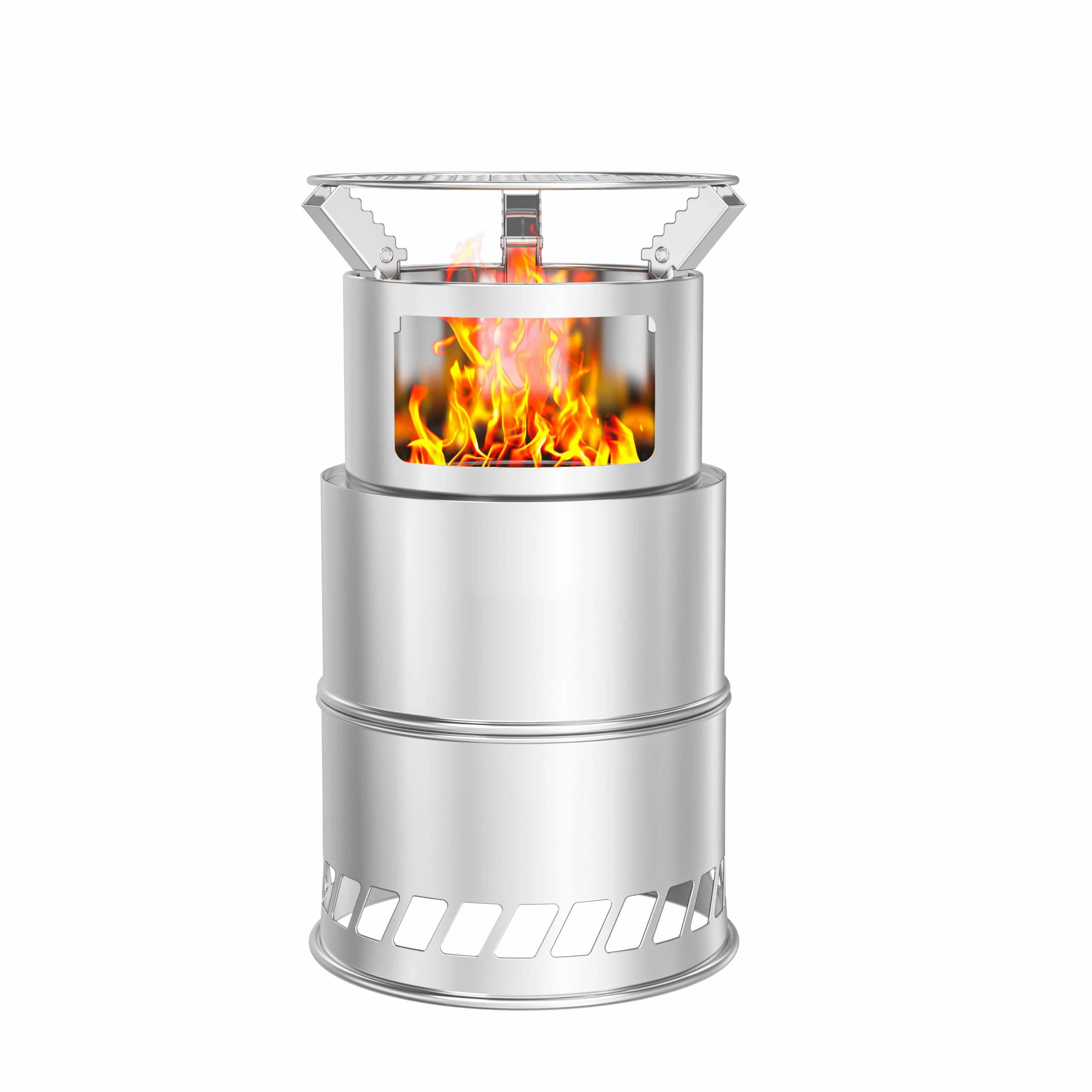 Poêle à bois de Camping, réchaud de Camping Portable, pour sac à dos, randonnée, réchaud de voyage,