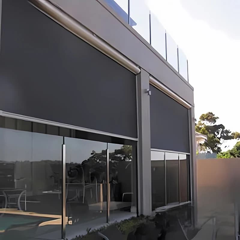 Pare-soleil électrique résistant au vent: auvent de cour et terrasse de villa, rideau d'ombrage sola