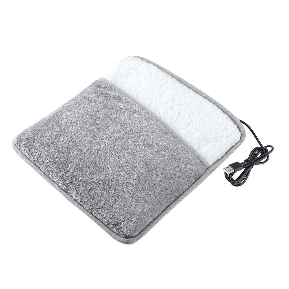 Chauffe-pieds USB chauffe-pieds électrique coussin chauffant chauffage rapide doux en peluche chauff