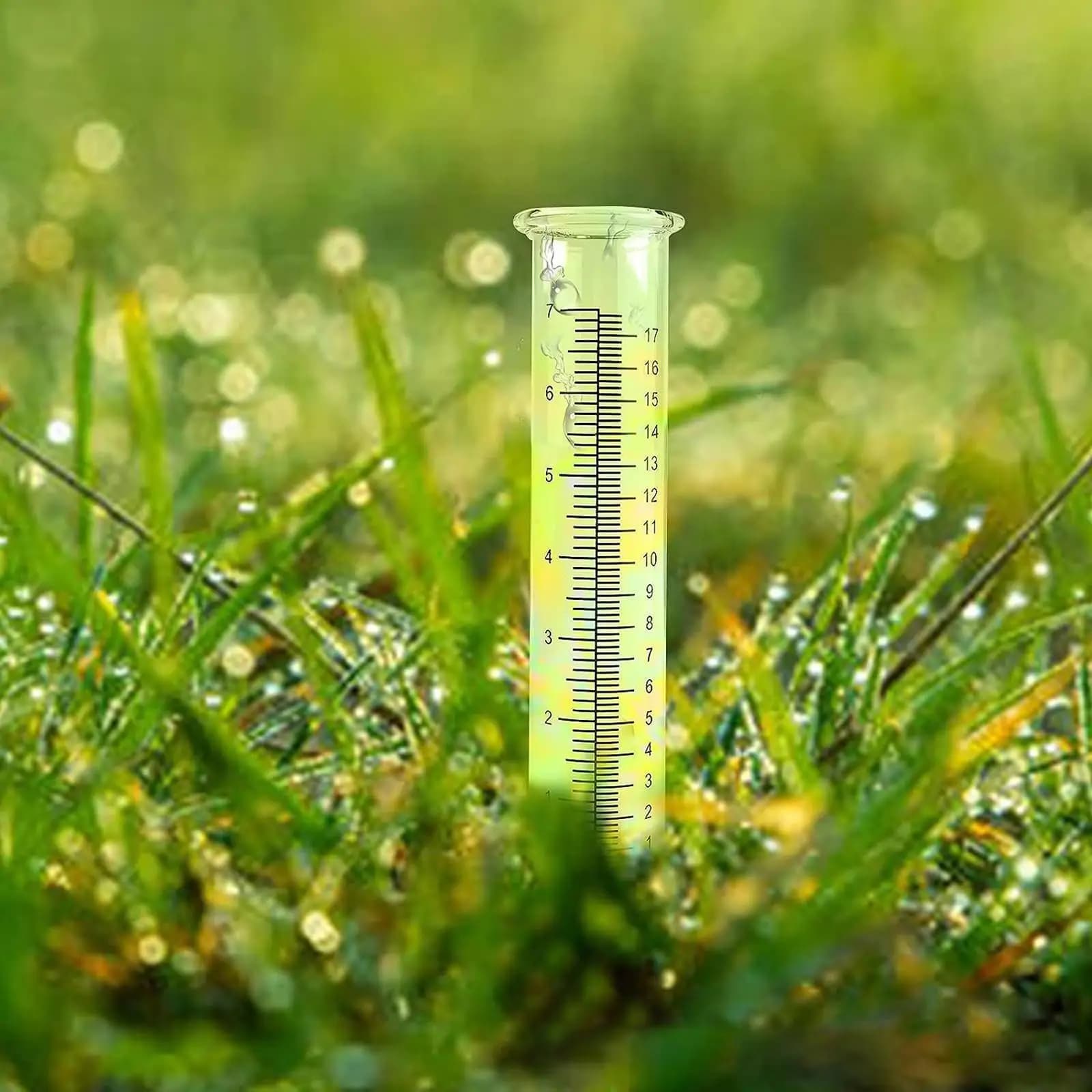 Jauge de pluie extérieure, jauge d'eau de pluie décorative avec échelle pour terrasse de ferme