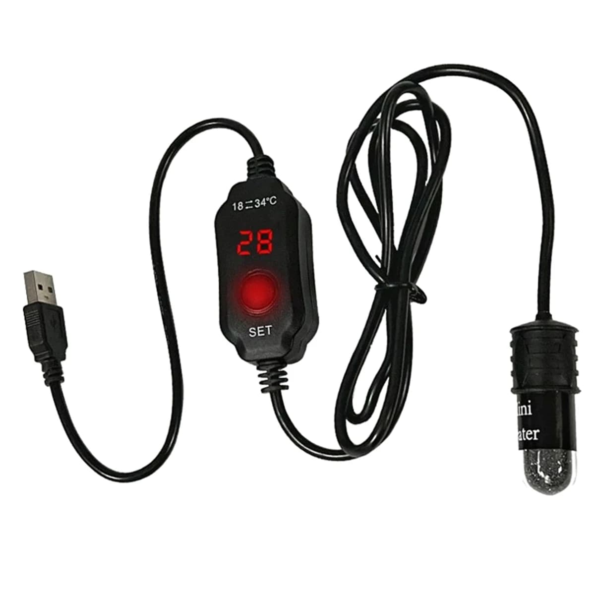 Mini chauffage d'aquarium 10W pour petit aquarium, chauffage à température constante avec affichage