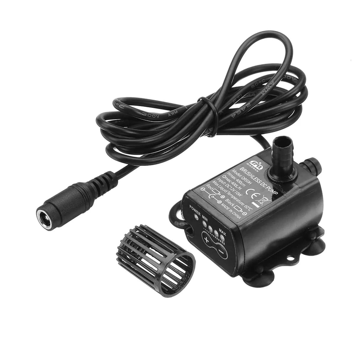 Pompe à eau QR50H DC 12V 4M 10W 400L/H, débit moteur sans balais, pompe Submersible