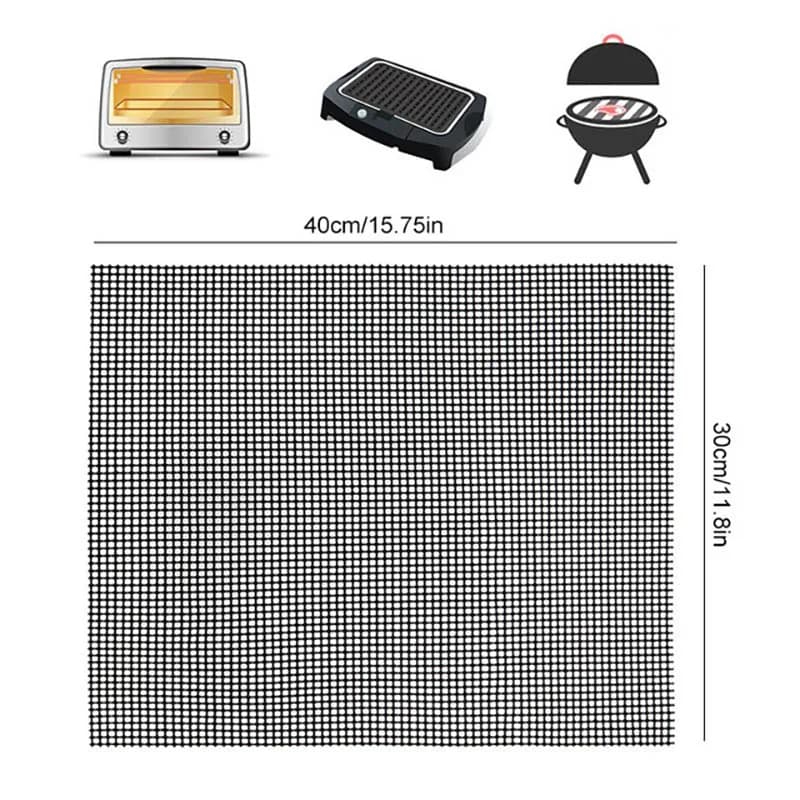 YOMEEI 1 pièces Barbecue tapis à griller grille forme tapis de Barbecue réutilisable résistance à la