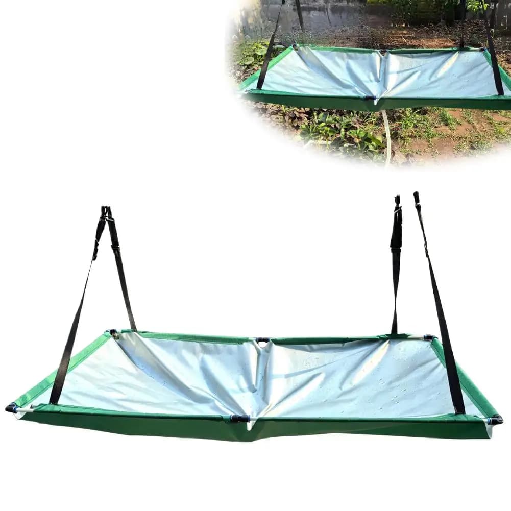 Collecteur d'eau de pluie pour jardin, tapis de récupération d'eau avec tuyau, filtre attrape-pluie