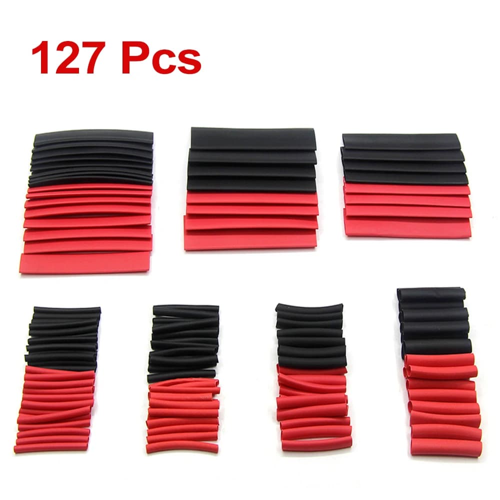 Kit de 127 tubes thermorétractables résistants à la chaleur pour isolation de câbles électriques