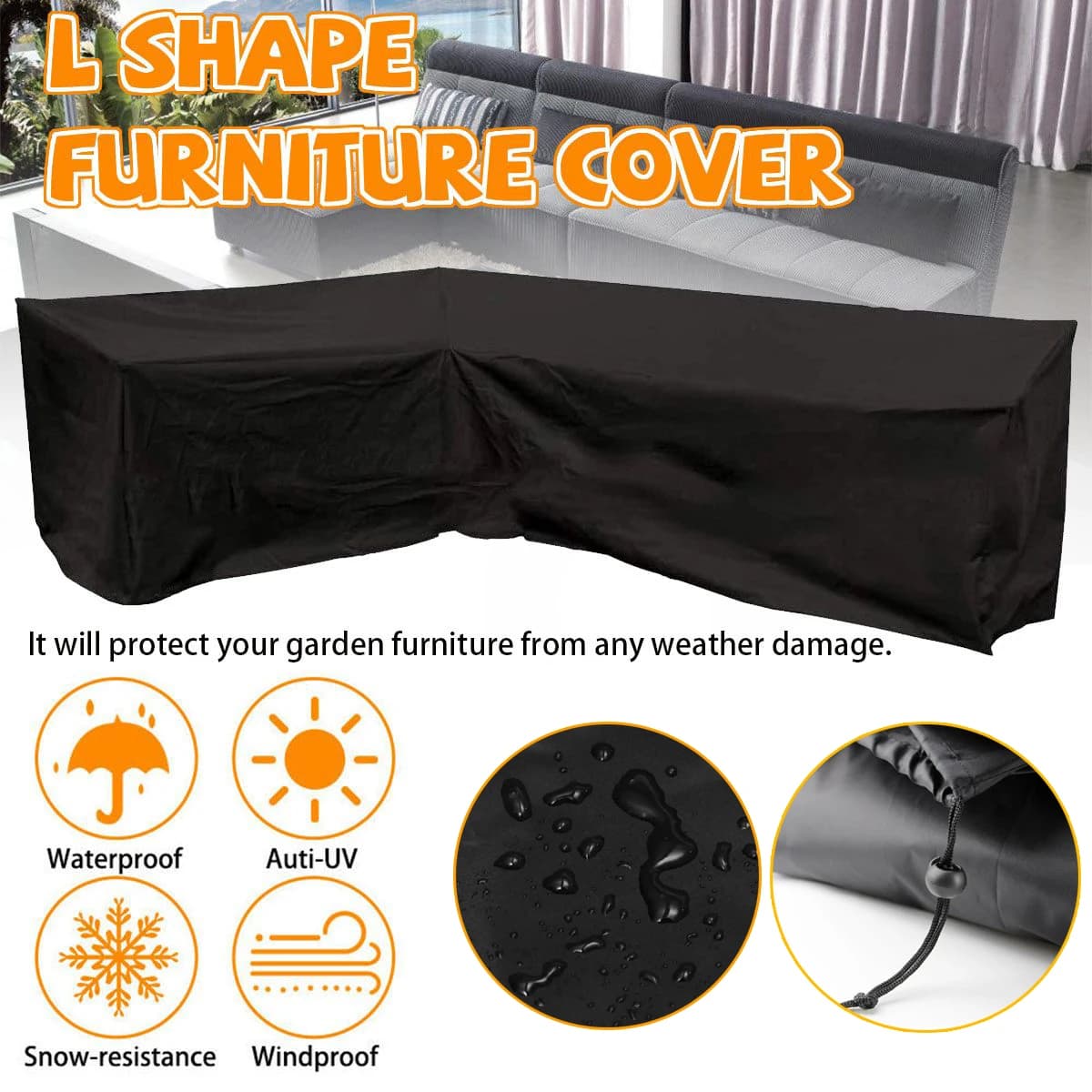 Housse de protection imperméable pour meubles de jardin