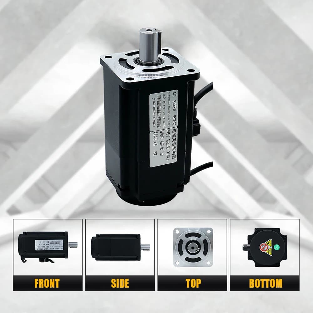Ventes Flash : Servomoteur 400W 600W 750W 1000W avec Driver et Encodeur Absolu 17 bits, AC110V/220V, 1.27Nm-3.8Nm (543oz/in) pour Graveur CNC