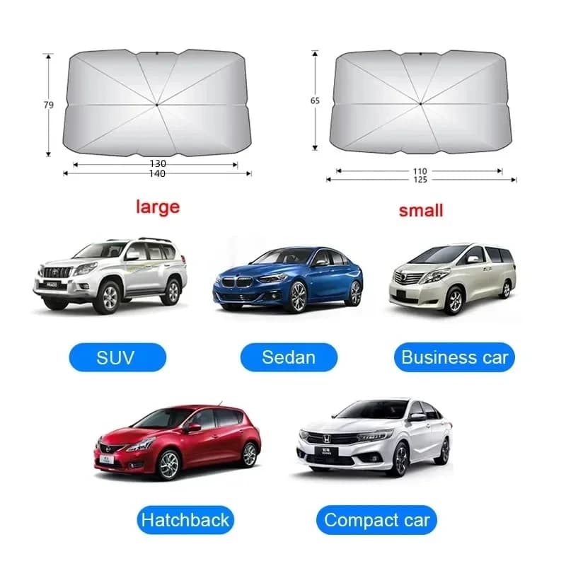 Pare-soleil de voiture, pare-brise avant pliable, Protection d'été, isolation thermique, accessoires de voiture