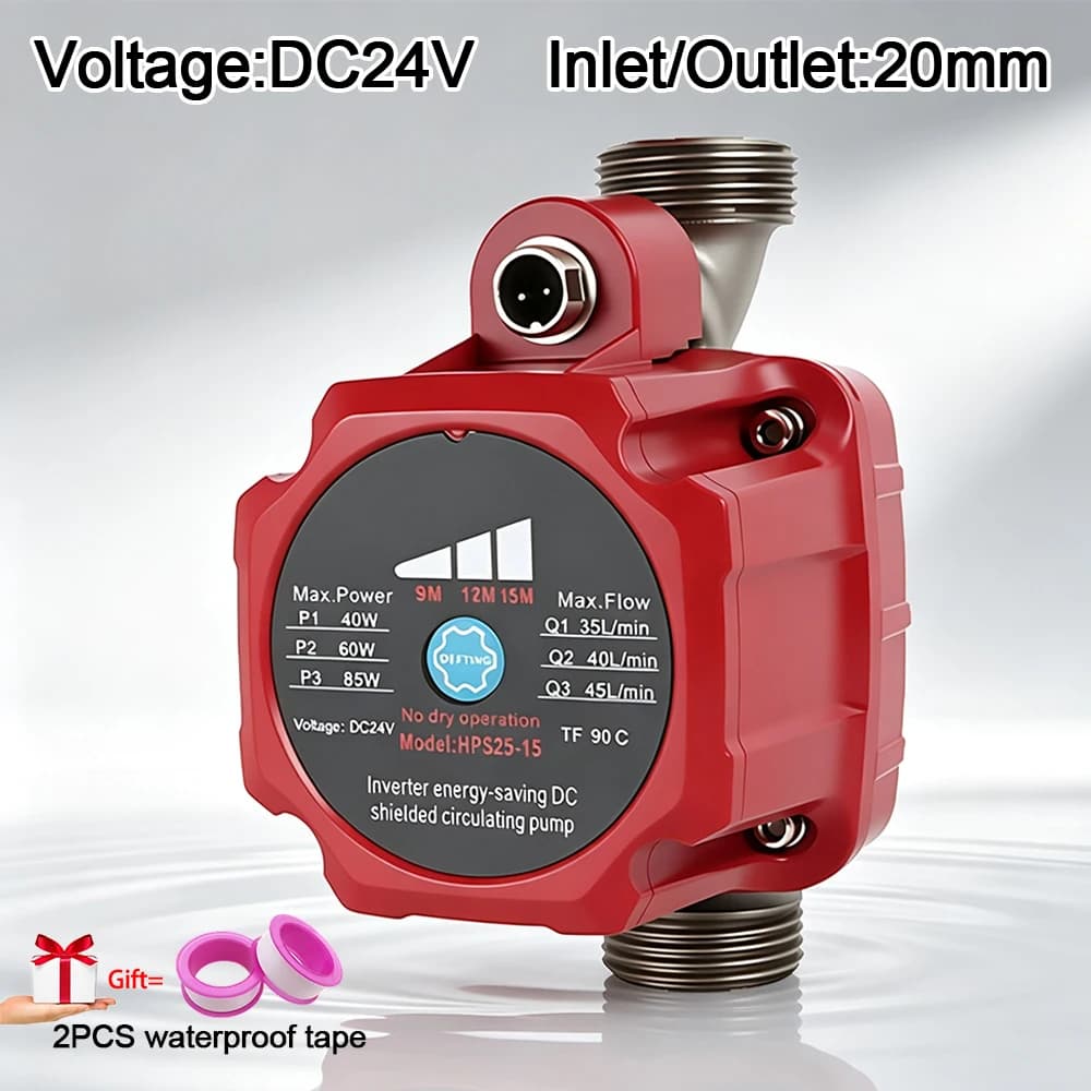 Pompe de circulation DC24V à 3 vitesses réglables, silencieuse et économe en énergie, pour le chauffage au sol de villa et la circulation du chauffage