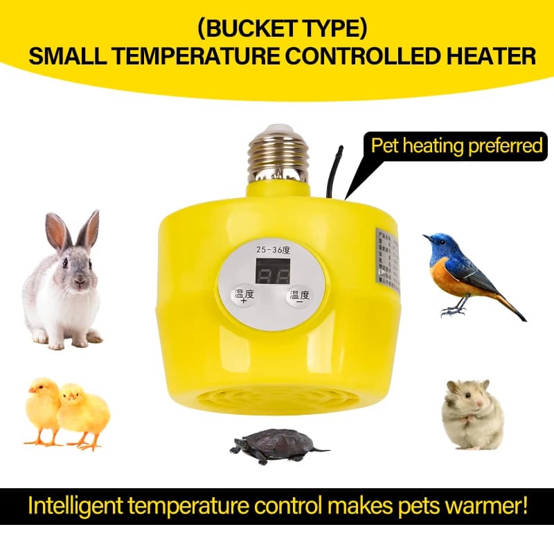 Nouveau 220V 150W lampe chauffante thermostatique régulateur de température chauffage ferme Animal lumière chaude pour poulet porcelet chien animal de compagnie