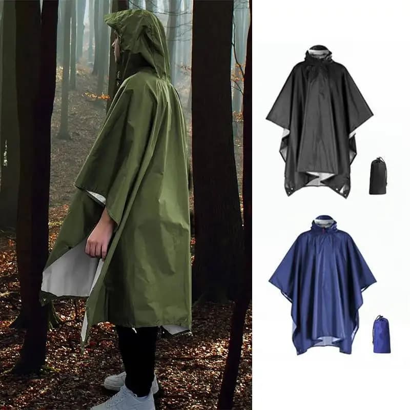Poncho de pluie robuste pour sac à dos, imperméable, léger, pour adultes, Camping d'urgence, imperméable universel pour hommes et femmes