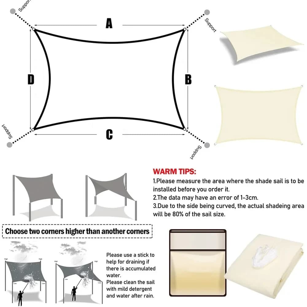 Voile d'ombrage imperméable