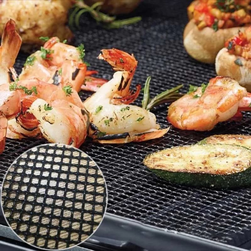 YOMEEI 1 pièces Barbecue tapis à griller grille forme
