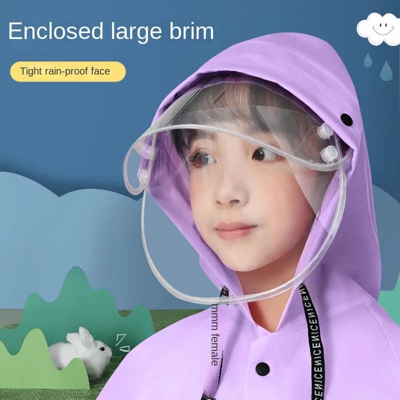 Poncho Imperméable Long pour Femme, Manteau de Pluie pour Garçons et Bol, Imperméables pour Enfants, Étudiants avec Sacs à Dos
