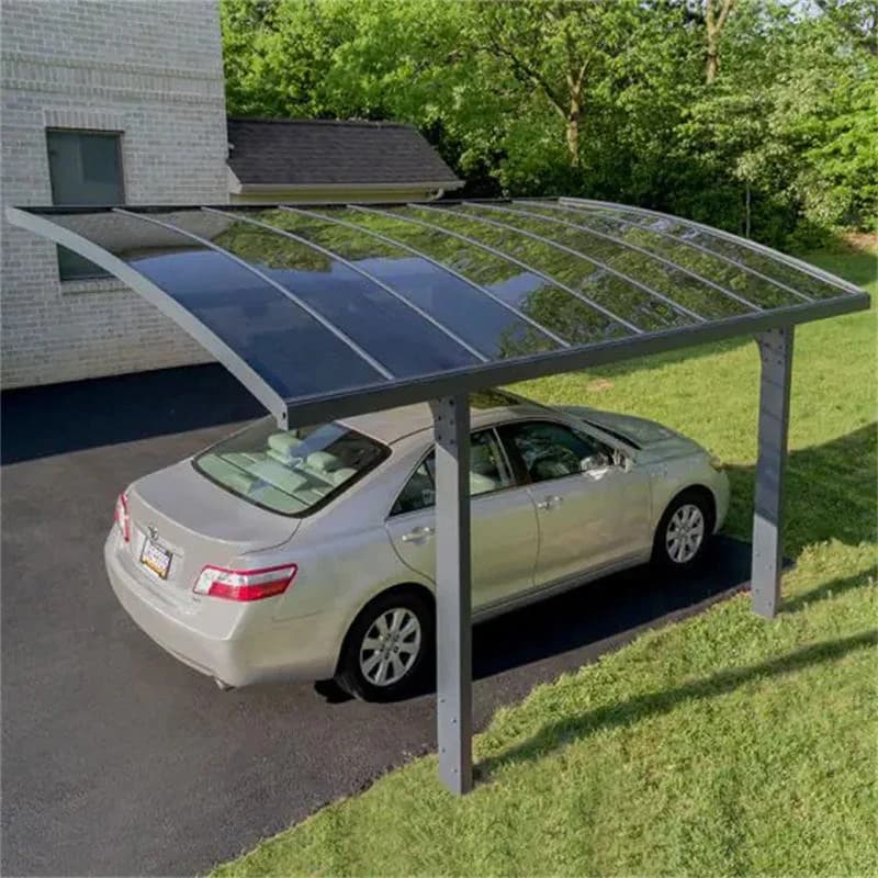 Abri de voiture en aluminium à isolation thermique avec toit en polycarbonate