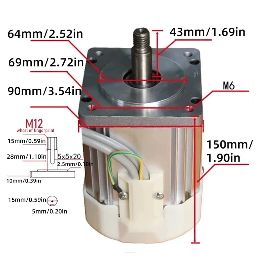 Kit de moteur servo sans balais 550W-2200W, moteur servo à couple élevé tout en cuivre avec contrôleur de vitesse numérique pour équipement industriel