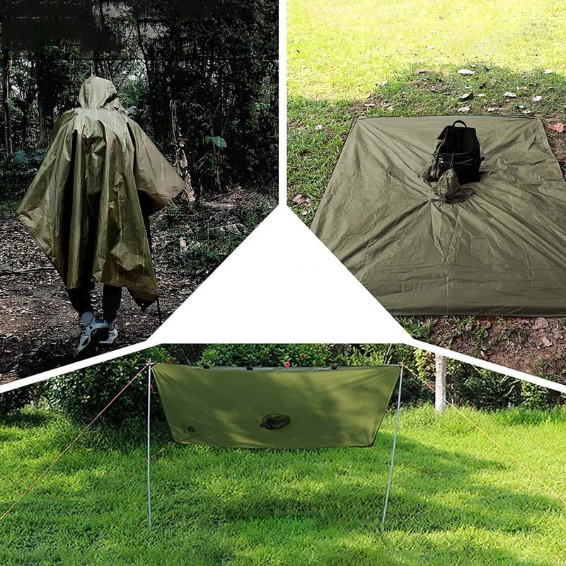 Poncho de pluie robuste pour sac à dos, imperméable, léger, pour adultes, Camping d'urgence, imperméable universel pour hommes et femmes