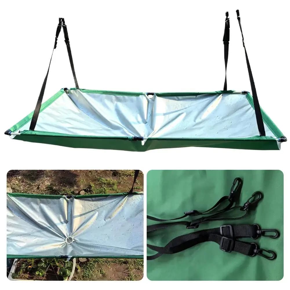 Collecteur d'eau de pluie pour jardin, tapis de récupération d'eau avec tuyau, filtre attrape-pluie pour pelouse, extérieur, jardin, balcon, camping