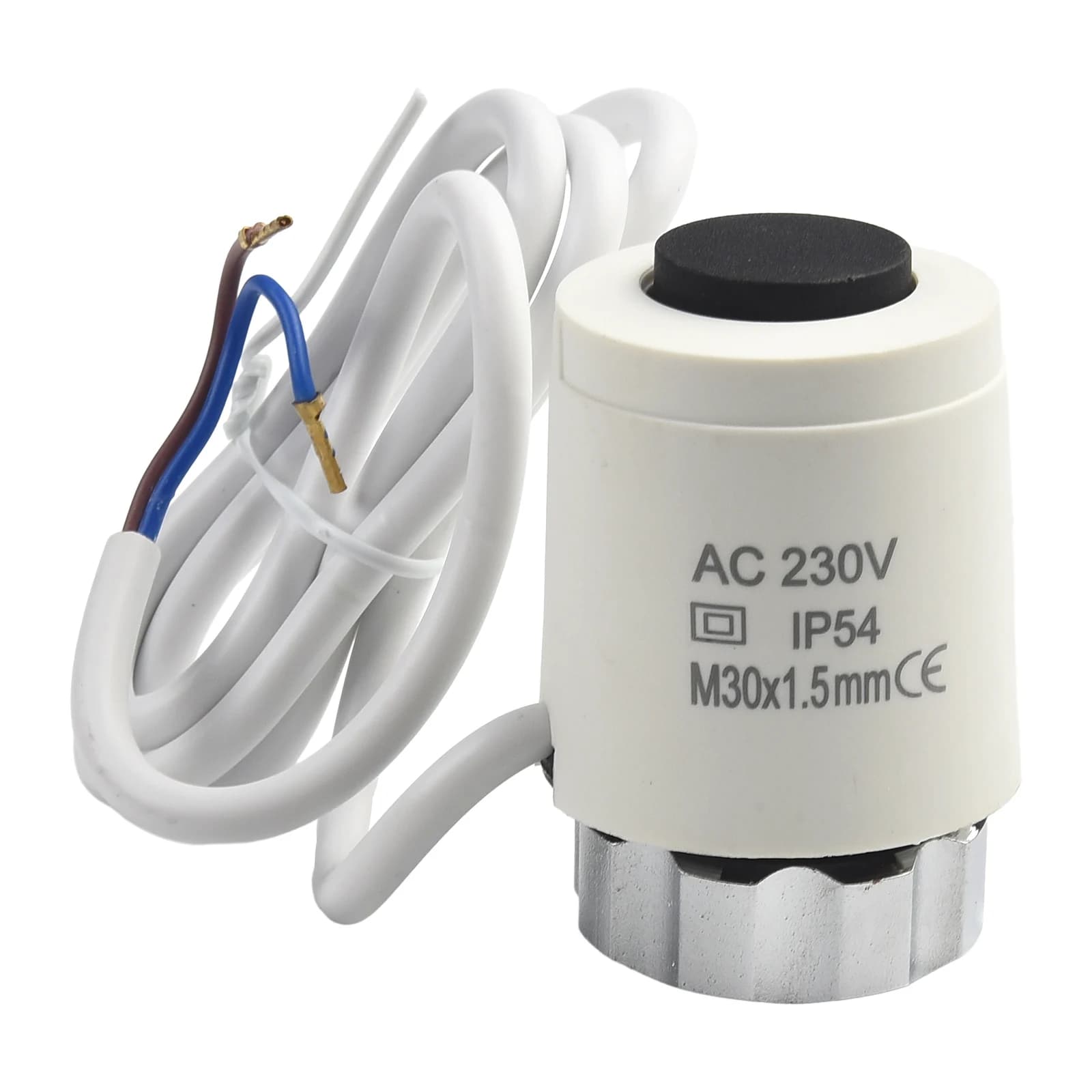Actionneur de chauffage au sol 230v, actionneur thermique électrique, radiateur 50Hz 2w 110N IP54 pour vanne d'expansion domestique de chauffage électrique
