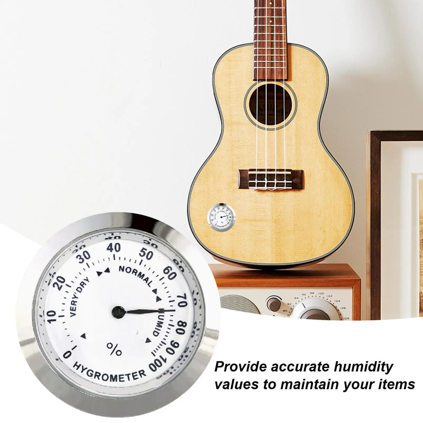 Testeur de capteur d'humidité de compteur d'humidité d'hydromètre de guitare avec le moniteur d'hygromètre de haute précision pour le soin de canettes d'armoire d'humidor