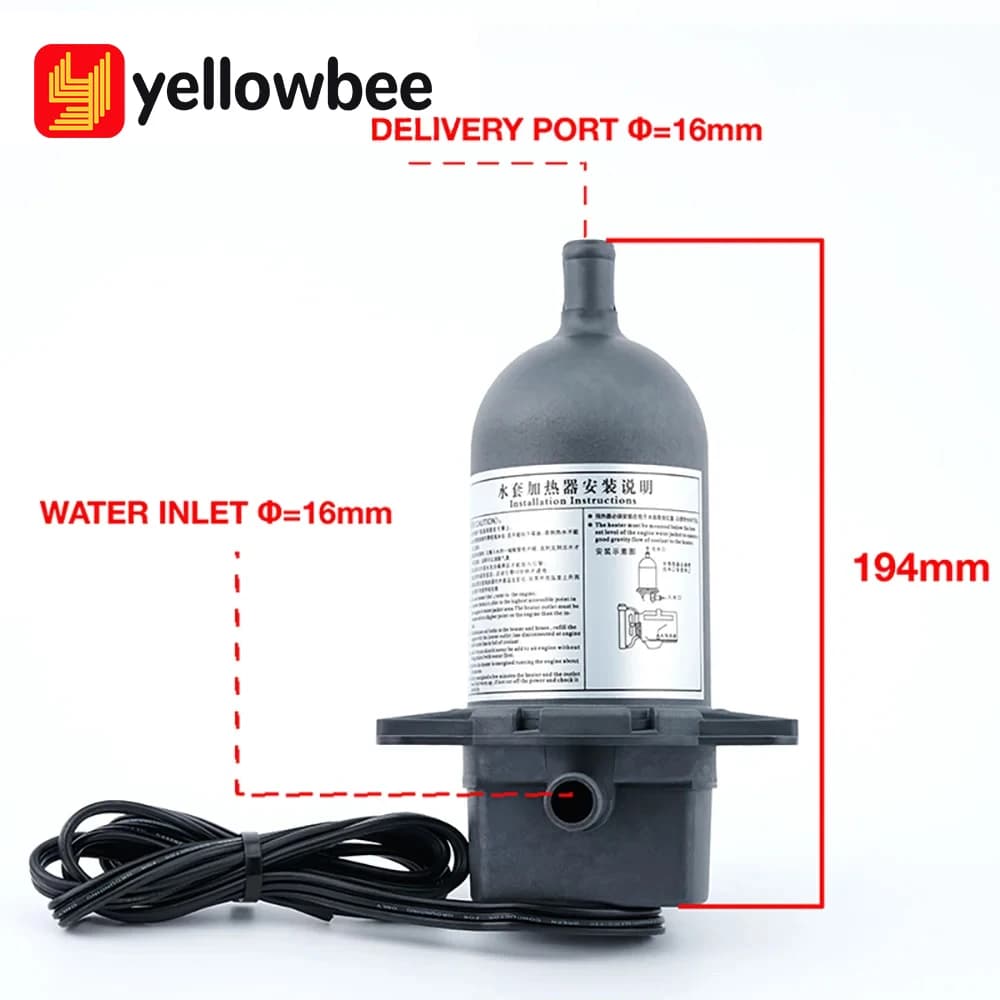 Préchauffeurs auto-circulants à thermostat 500W 1000W 1500W 2000W, pièces de chauffage pour gaine diesel, chauffe-eau pour générateur diesel 120V 240V
