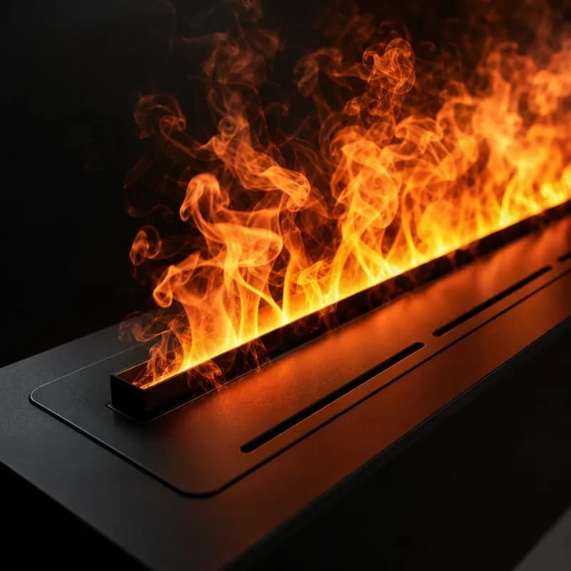 Cheminée électrique moderne à vapeur d'eau, sans fumée, sans cendres, effet de flamme réaliste, cheminée à flamme sûre, décoration intérieure