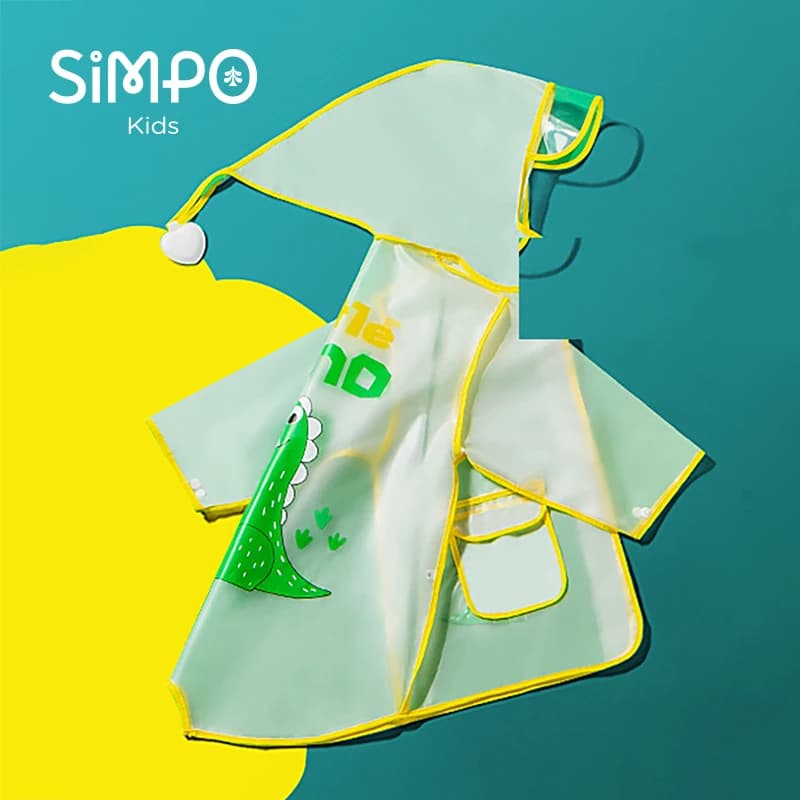 Imperméable pour enfants, Poncho Transparent pour garçons et filles, vêtements de pluie imperméables pour la maternelle, imperméable EVA avec sac de rangement
