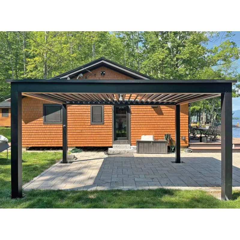 Pergola bioclimatique en aluminium sur mesure 6x4 pour extérieur