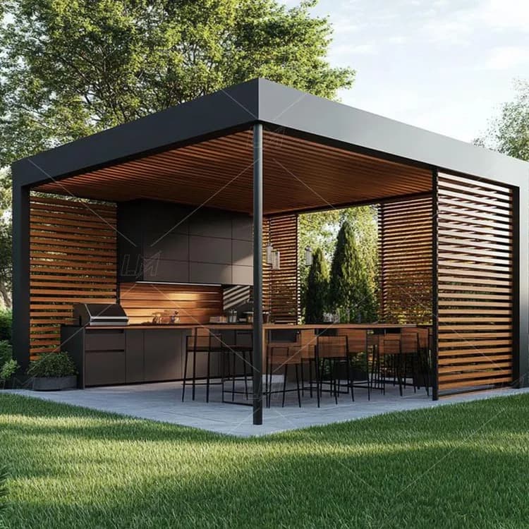 Pergola 3x6m support incurvé