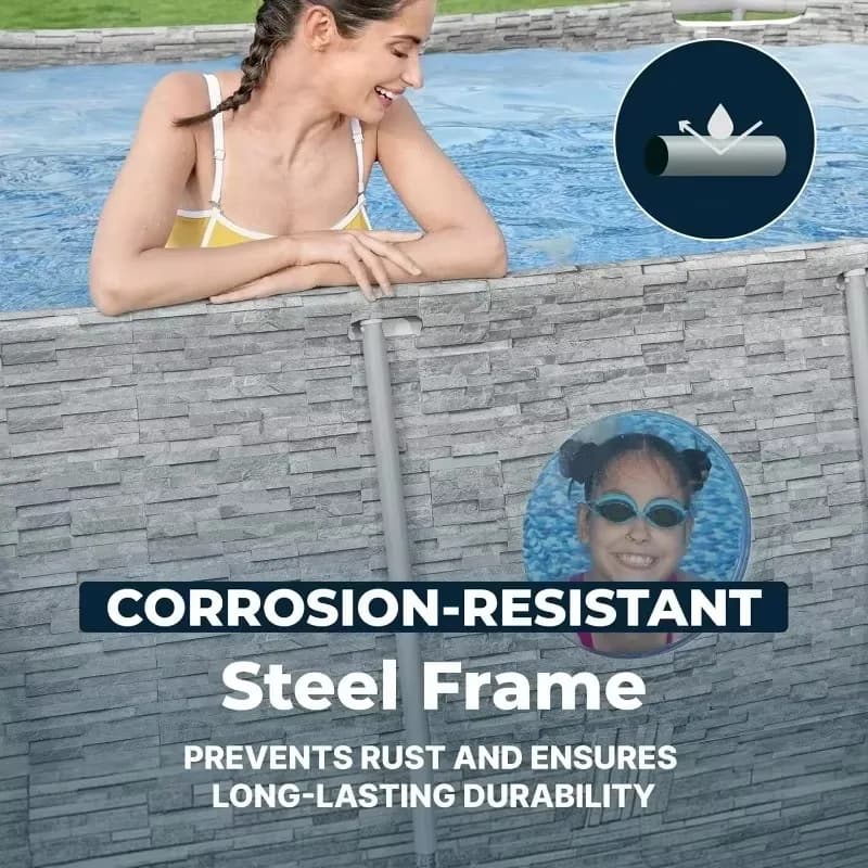 Piscine hors sol ovale Bestway Power Steel Swim Vista