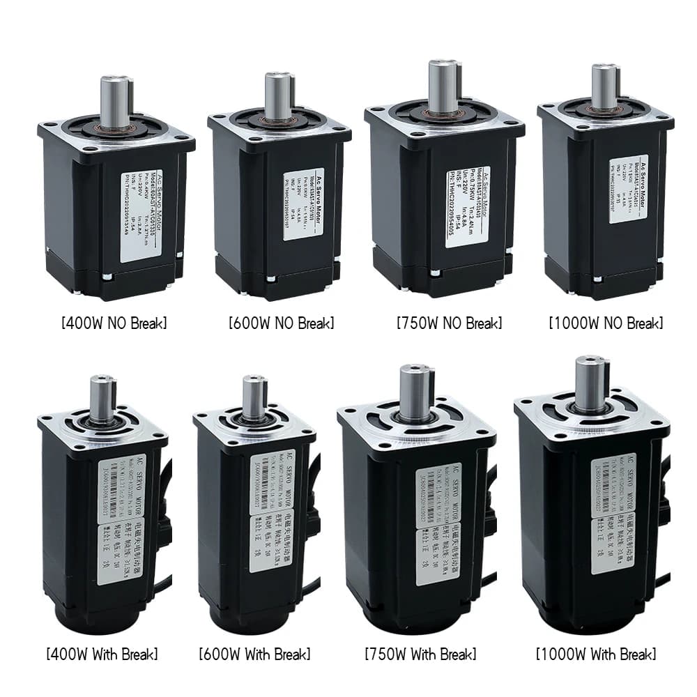 Ventes Flash : Servomoteur 400W 600W 750W 1000W avec Driver et Encodeur Absolu 17 bits, AC110V/220V, 1.27Nm-3.8Nm (543oz/in) pour Graveur CNC