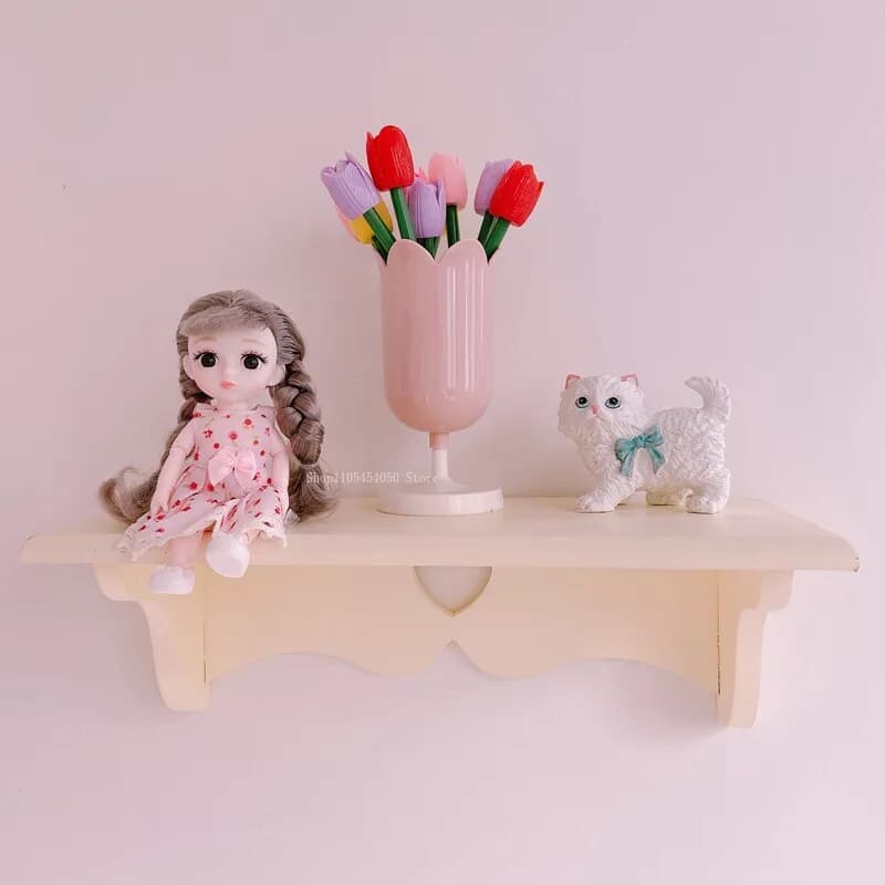 Étagère murale en bois pour chambre et salon, décoration murale, rangement auxiliaire pour petits objets, vêtements et chapeaux