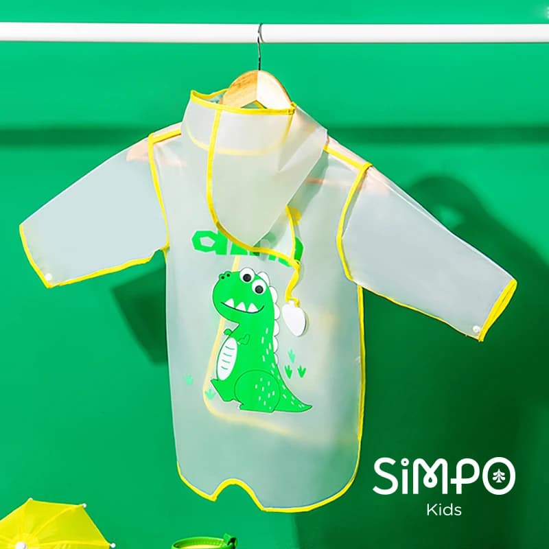 Imperméable pour enfants, Poncho Transparent pour garçons et filles, vêtements de pluie imperméables pour la maternelle, imperméable EVA avec sac de rangement