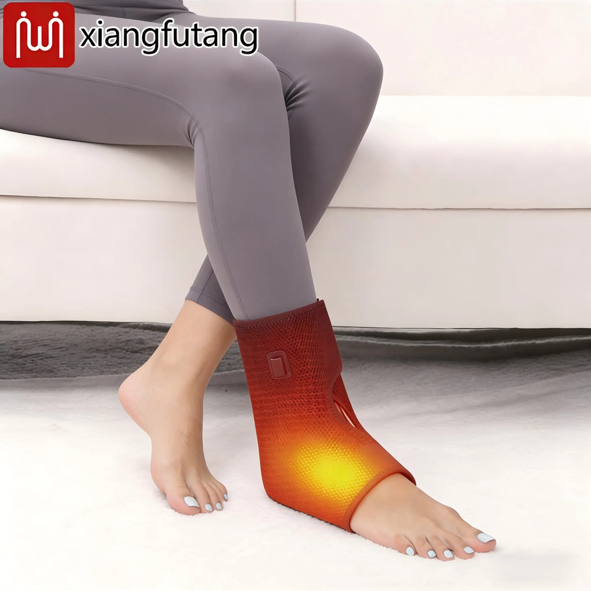 Coussin chauffant électrique pour les pieds et les chevilles, pour la relaxation à domicile, le confort articulaire et le bien-être, 3 modes