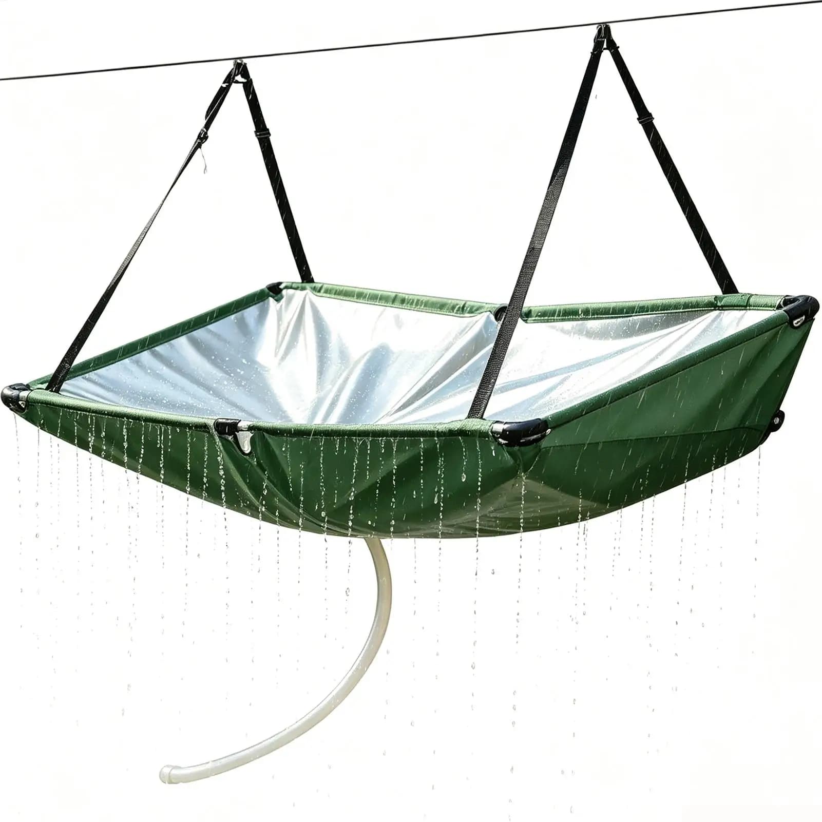 Collecteur d'eau de pluie extérieur en tissu Oxford avec tuyau