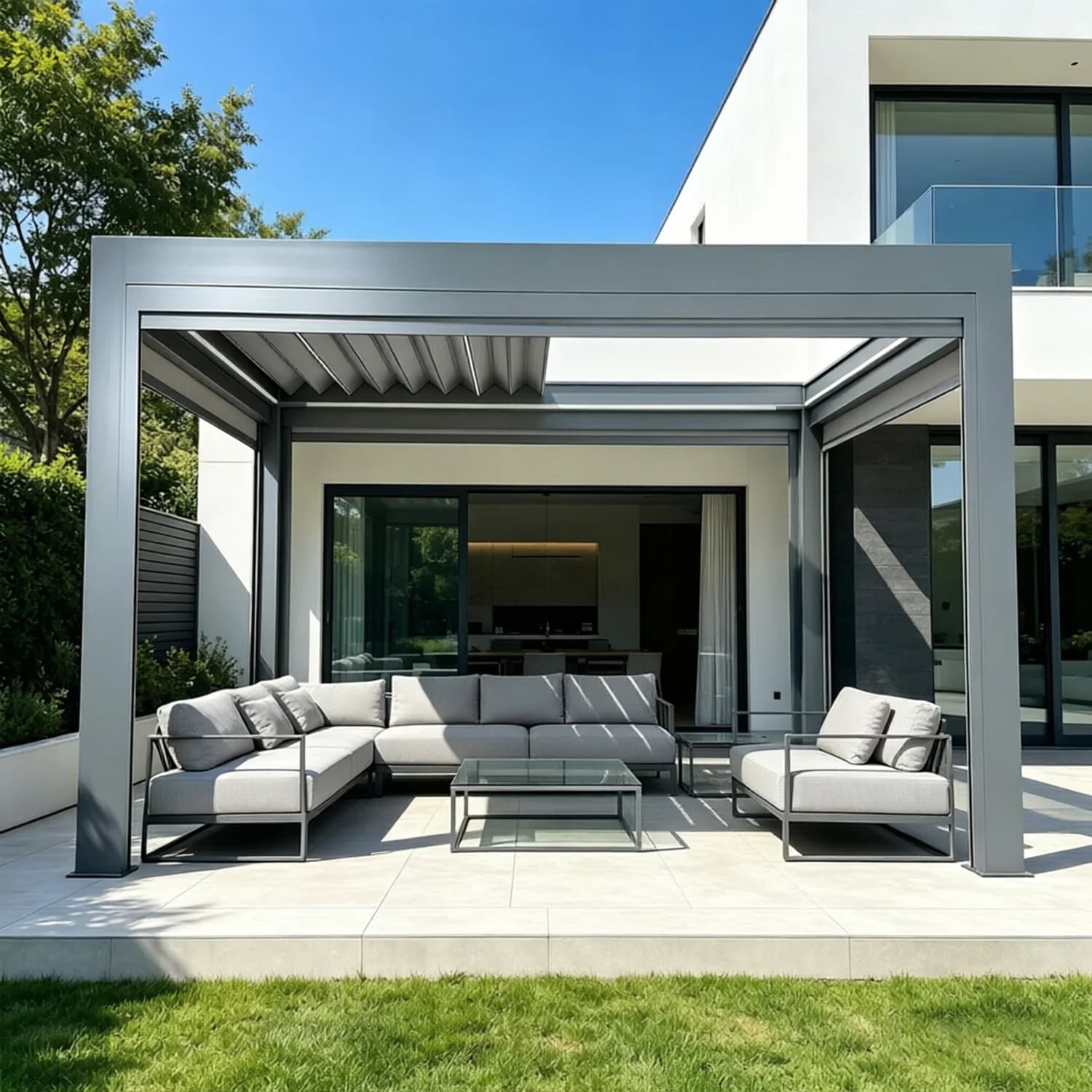Pergola rétractable, aluminium robuste