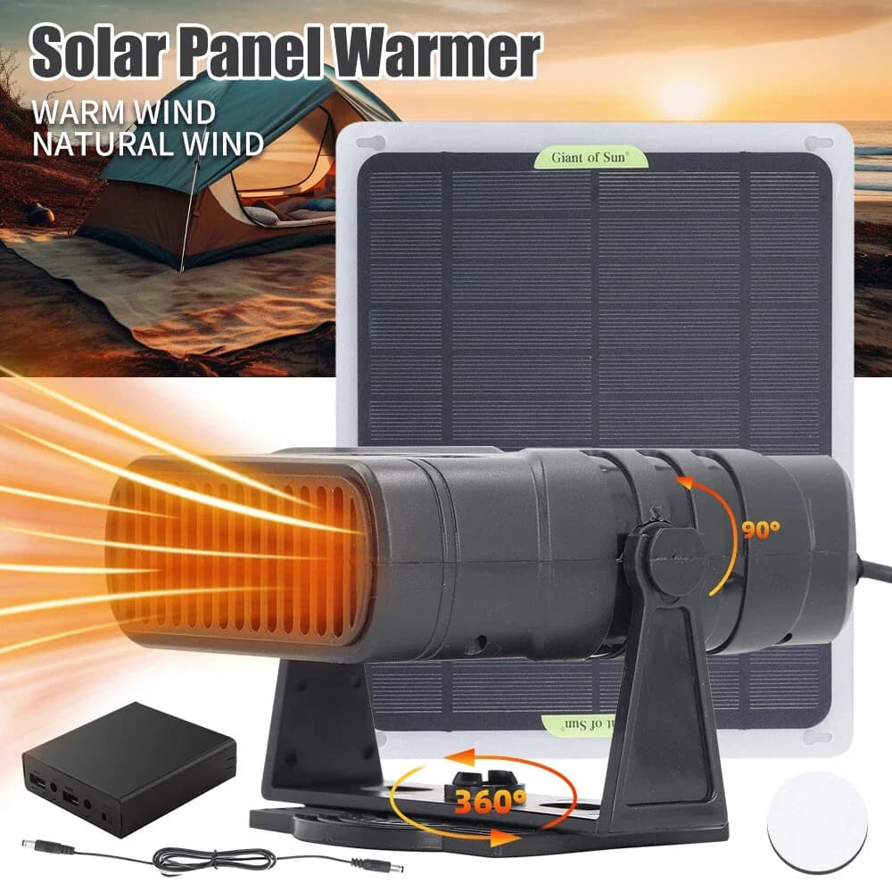 Chauffage à énergie solaire Portable hiver voiture animaux plus chaud 12V 20W 30W chauffage électrique séchage/chauffage pour Camping en plein air plus chaud