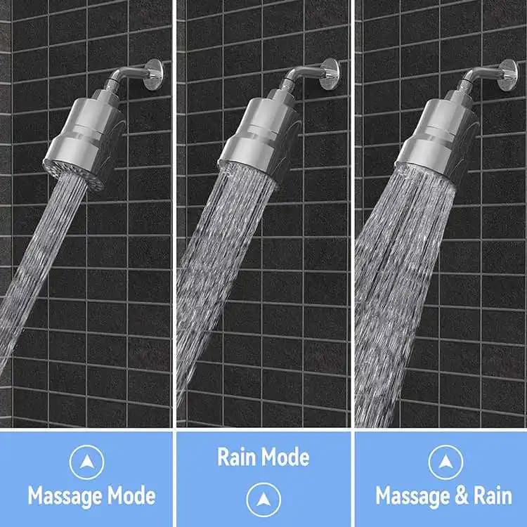 Pommeau de douche à 3 modes de pulvérisation réglables, haute pression, grand débit, portable, pour la maison, l'hôtel, la salle de bain