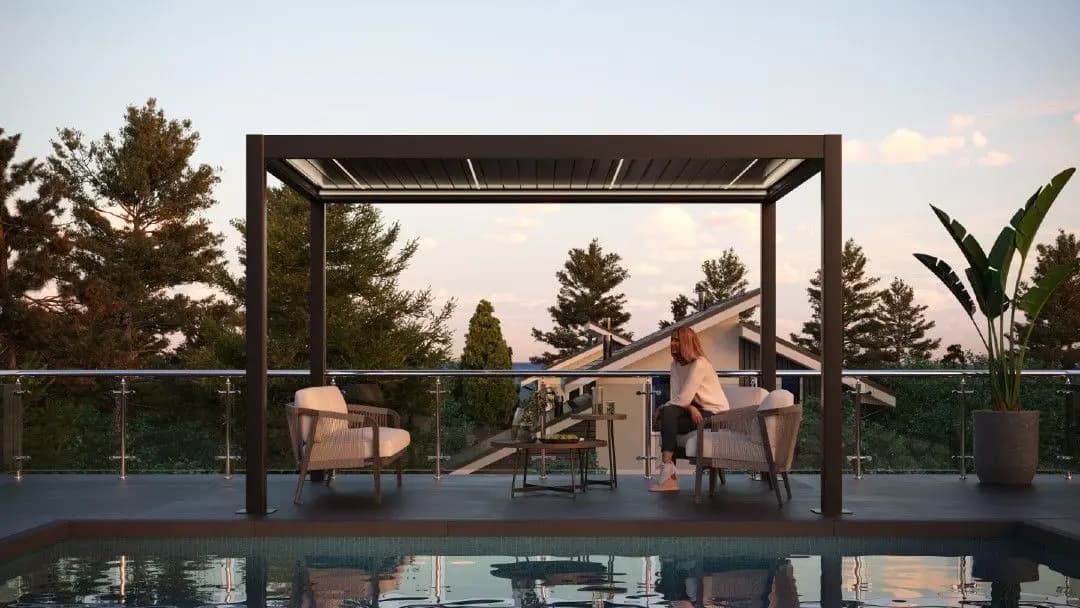Pergolas personnalisées de jardin bioclimatique moderne