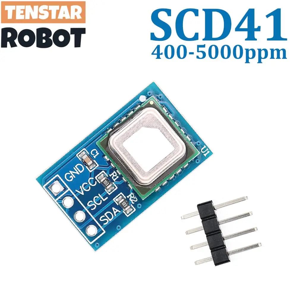 TENSTAR SCD40 SCD41 Module de capteur de gaz 2.4-5.5V détecte le capteur de température et d'humidité du dioxyde de carbone CO2 Communication I2C